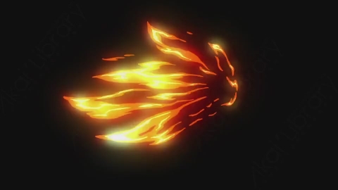 AE模板-卡通手绘动态火焰燃烧元素Fire_01
