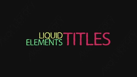 AE模板-卡通手绘液体飞溅元素标题Liquid_Title_02