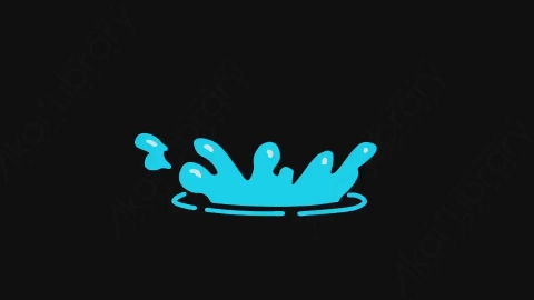 AE模板-卡通手绘动态液体飞溅元素Water_03