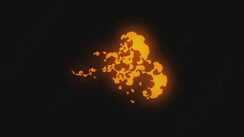 AE模板-卡通手绘动态火焰燃烧元素Fire_04