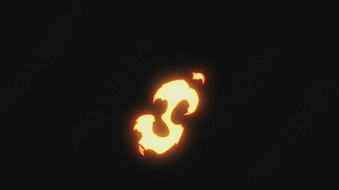 AE模板-卡通手绘火焰燃烧元素Fire_3