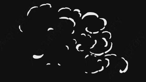 AE模板-卡通手绘动态烟雾元素Smoke_04