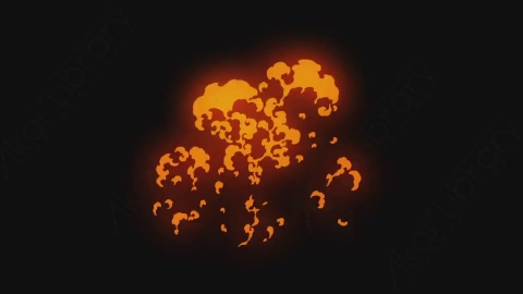 AE模板-卡通手绘动态火焰燃烧元素Fire_07