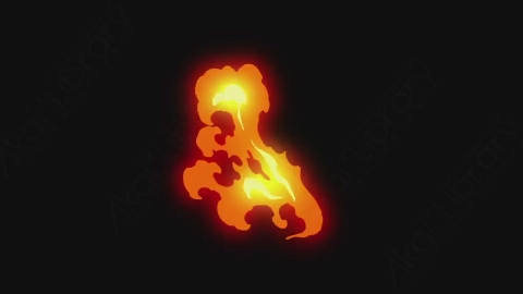 AE模板-卡通手绘动态火焰燃烧元素Fire_08