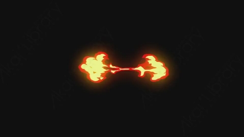 AE模板-卡通火焰燃烧元素Elements_-_Fire_009_Hit_Horizontal_noCT_noRSZ
