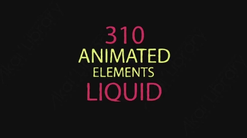 AE模板-卡通手绘液体飞溅元素标题Liquid_Title_09