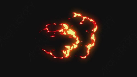AE模板-卡通火焰燃烧元素Elements_-_Fire_014_Hit_Explosion_Right_noCT_noRSZ