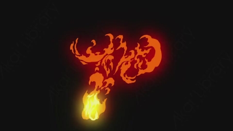 AE模板-卡通手绘动态火焰燃烧元素Fire_14
