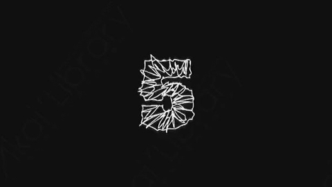 AE模板-卡通手绘数字号码元素Number_15