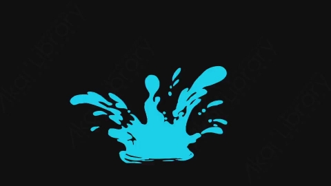 AE模板-卡通手绘动态液体飞溅元素Water_15