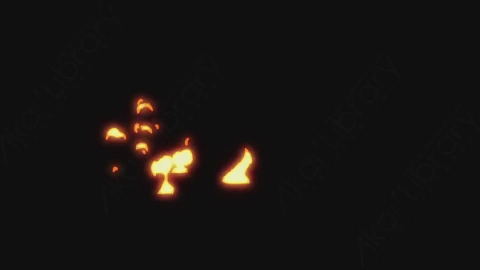 AE模板-卡通手绘火焰燃烧元素Floor_Flames