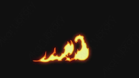 AE模板-卡通手绘火焰燃烧元素Floor_Flames_3