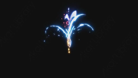 AE模板-卡通手绘动态火花元素Elements_-_Sparks_088_Fireworks_Ray_Up_MIX_noCT_noRSZ