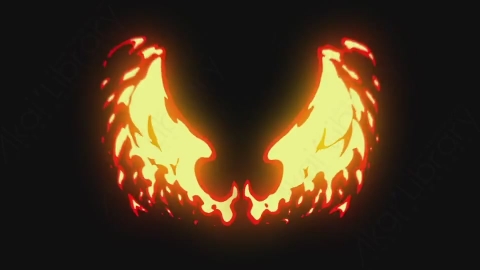AE模板-卡通火焰燃烧元素Elements_-_Fire_116_Wings_Up_noCT_noRSZ