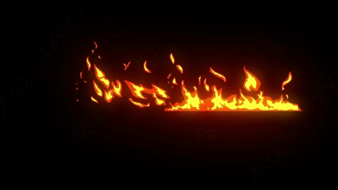 AE模板-卡通手绘火焰燃烧元素Fire_11