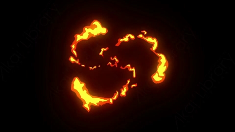 AE模板-卡通手绘火焰燃烧元素Fire_12