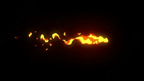 AE模板-卡通手绘火焰燃烧元素Fire_4