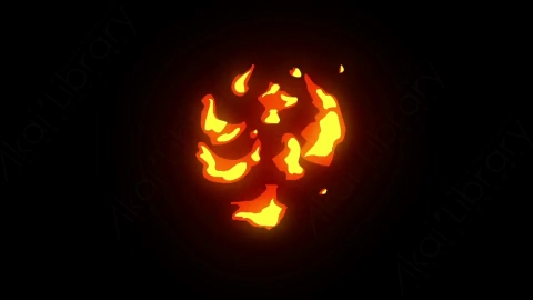 AE模板-卡通手绘火焰燃烧元素Fire_5