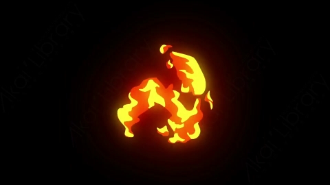 AE模板-卡通手绘火焰燃烧元素Fire_8